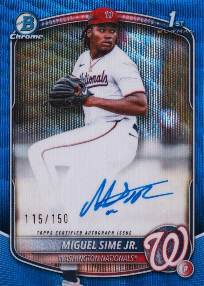 Miguel Sime Jr. [Blue Wave Refractor] #CPA-MS