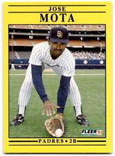Jose Mota #U-126 Baseball Cards 1991 Fleer Update