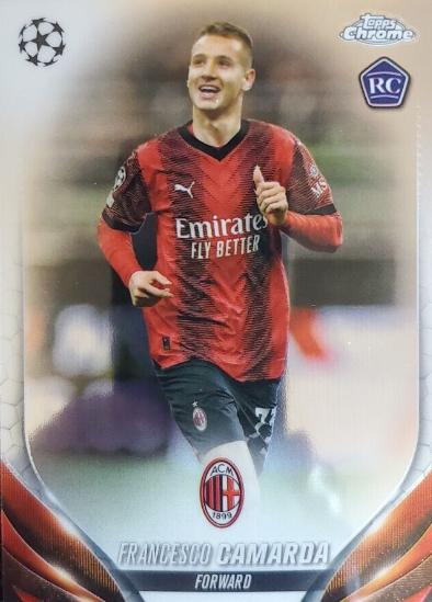 Francesco Camarda #68 Soccer Cards 2023 Topps Chrome UEFA Club