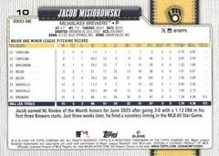 Back Of Card | Jacob Misiorowski Baseball Cards 2026 Topps
