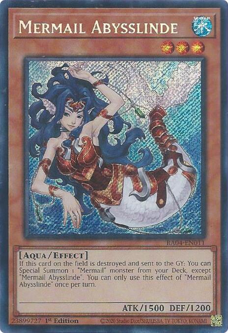 Mermail Abysslinde [Quarter Century Secret Rare] RA04-EN011 Precios ...