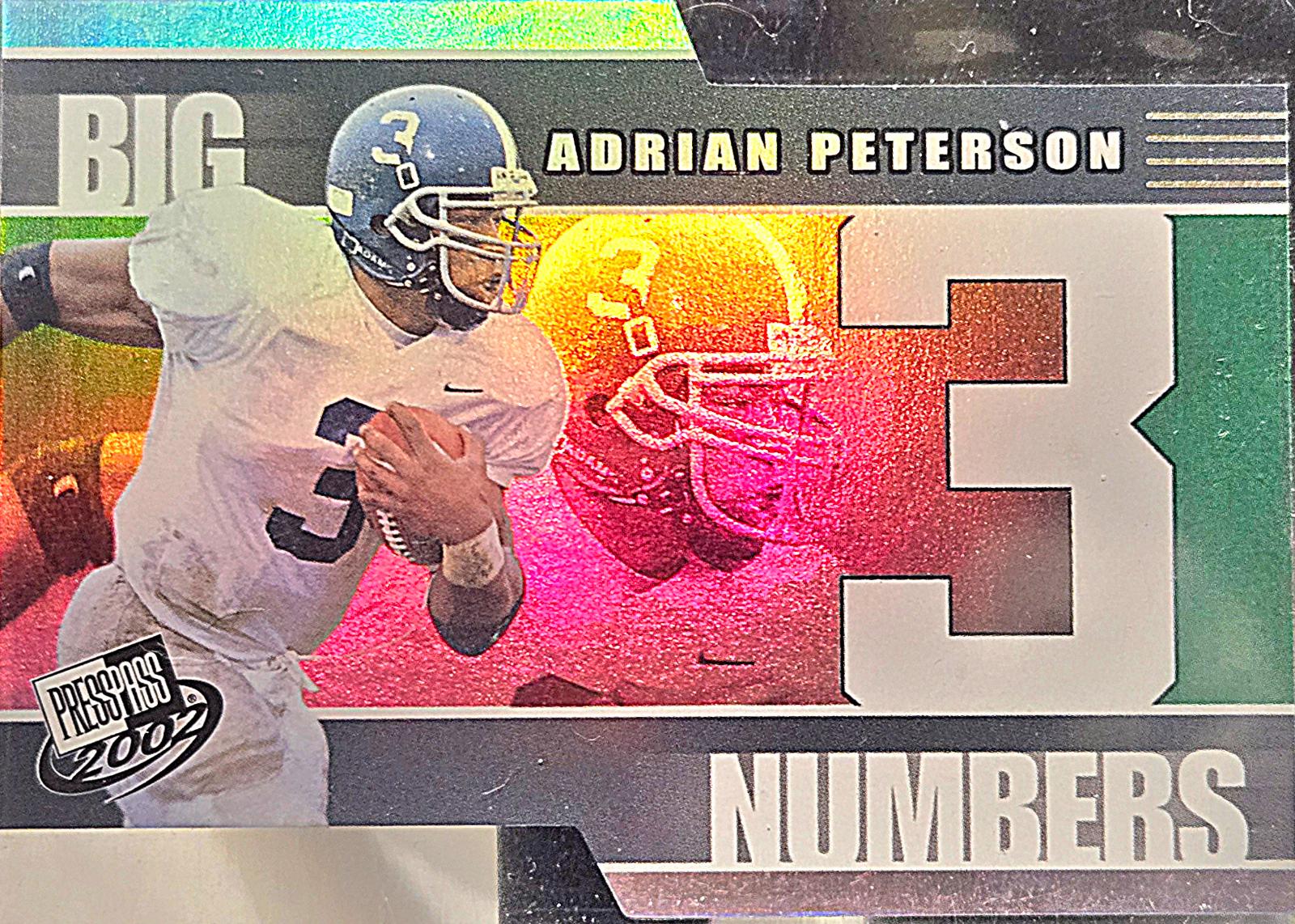 Adrian Peterson #BN12 2002 Press Pass Big Numbers Football