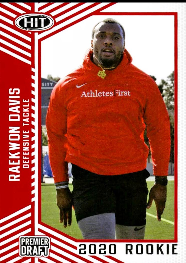 Raekwon Davis #55 2020 Sage Hit Football