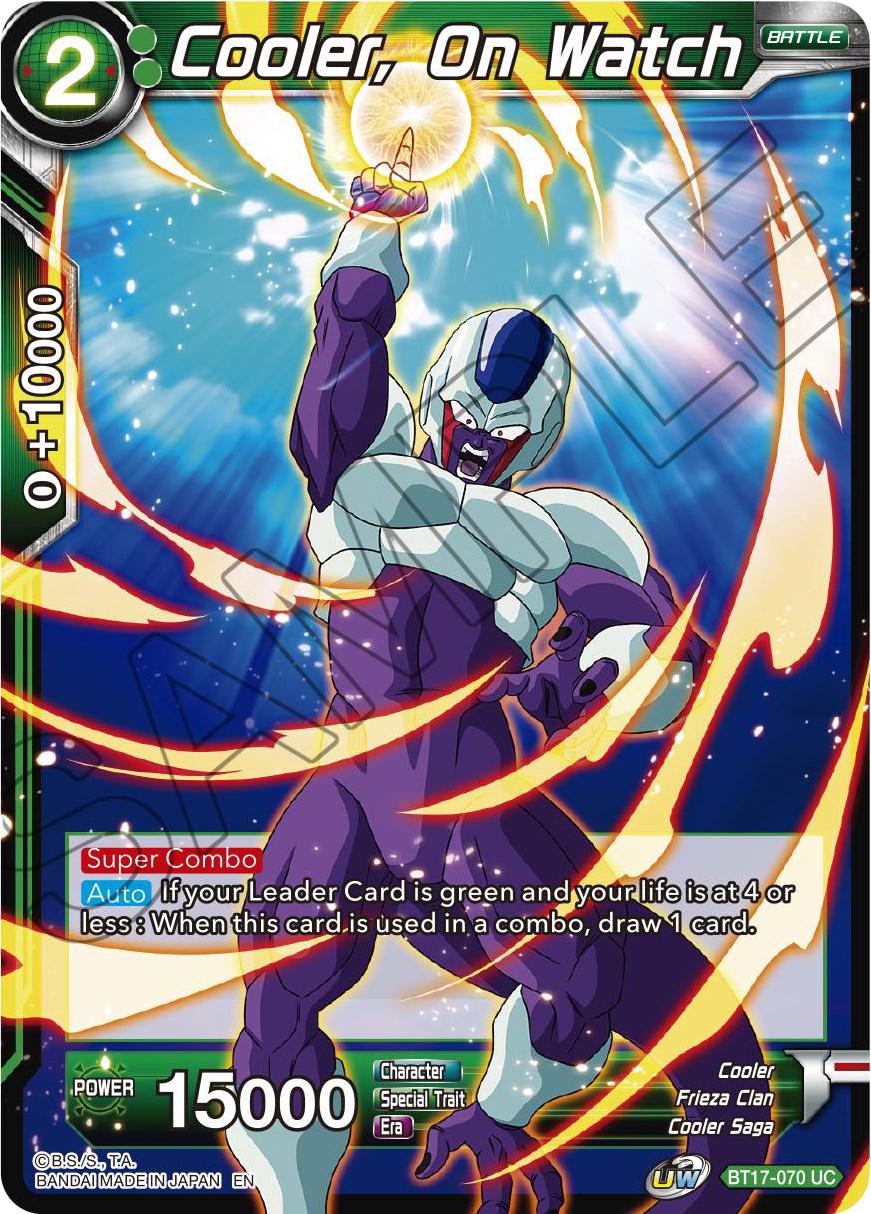 Cooler, On Watch BT17-070 Dragon Ball Super Ultimate Squad