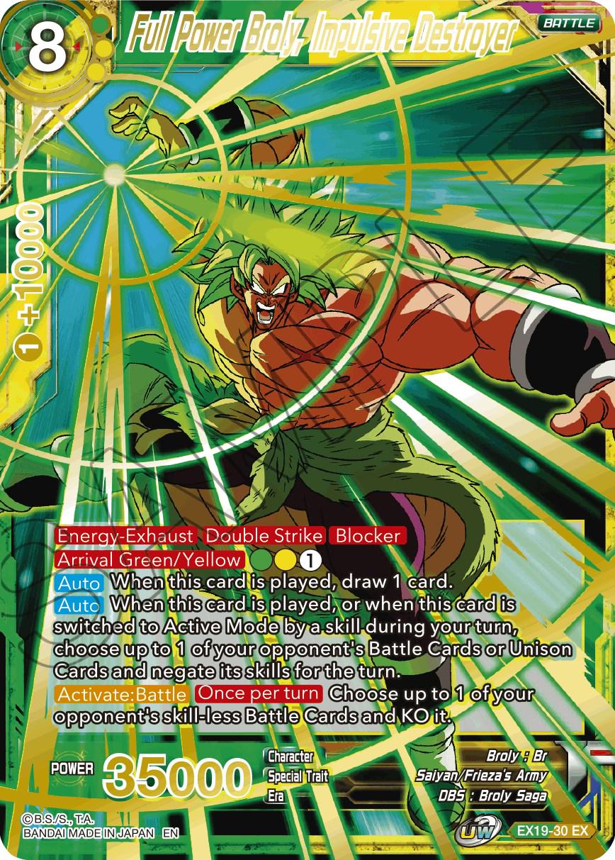 Full Power Broly, Impulsive Destroyer EX19-30 Dragon Ball Super Expansion Set: Special Anniversary Box 2021