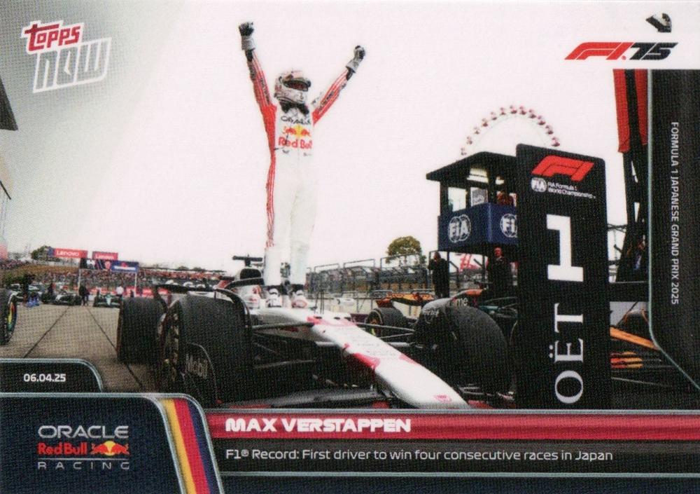 Max Verstappen #025 Prices | 2025 Topps Now Formula 1 | Racings Cards