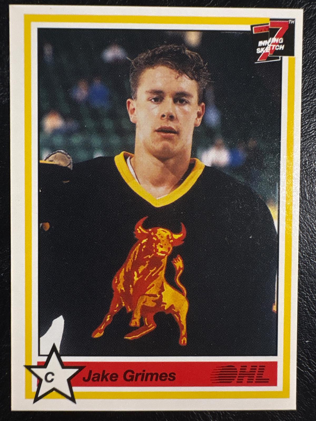 Jake Grimes #8 1990 7th Inning Sketch Ohl Hockey