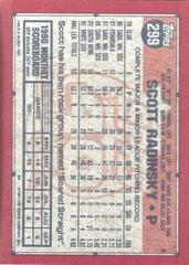 Back Of Card | Scott Radinsky Baseball Cards 1991 Topps