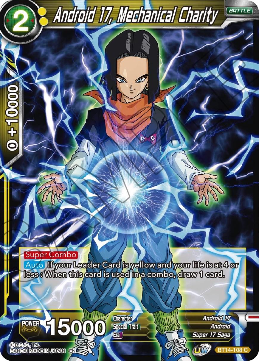 Android 17, Mechanical Charity BT14-108 Dragon Ball Super Cross Spirits