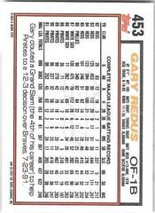 Back Of Card | Gary Redus Baseball Cards 1992 Topps