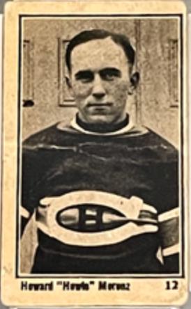 Howie Morenz #12 1924 V130 Maple Crispette Hockey