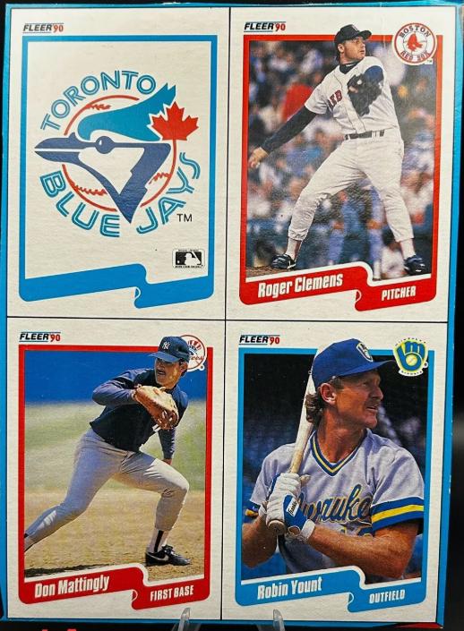 Roger Clemens #C-3 Baseball Cards 1990 Fleer Box Panels Hand Cut