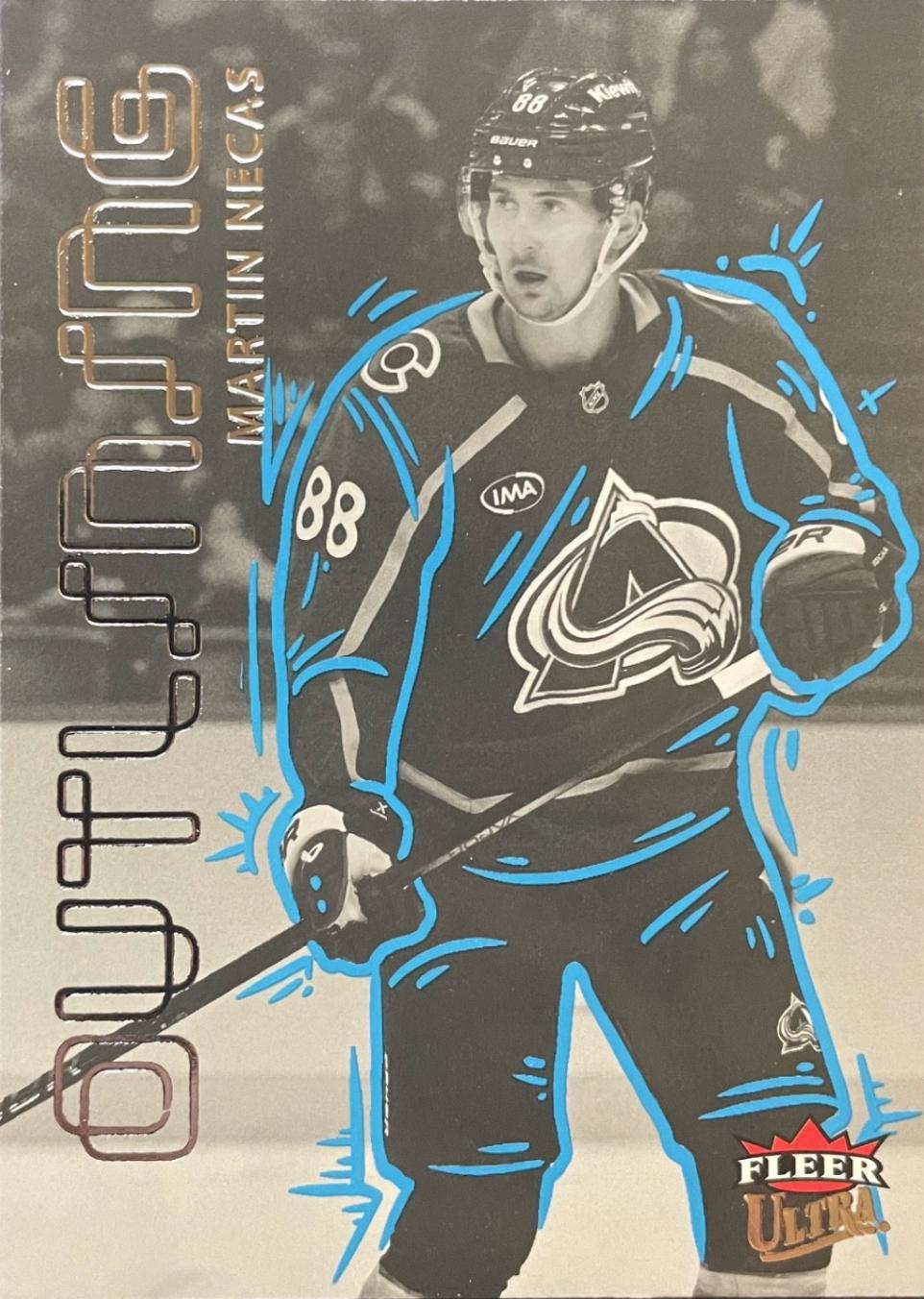 Martin Necas #10 2025 Fleer Ultra Outlining Hockey