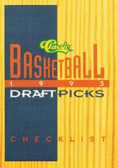 Checklist Basketball Cards 1993 Classic Draft Picks Prices