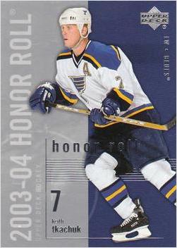 Keith Tkachuk #76 2003 Upper Deck Honor Roll Hockey