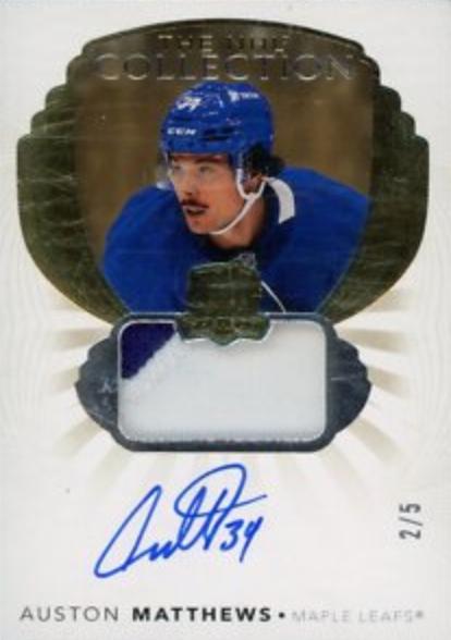 Auston Matthews #NHL-AM Hockey Cards 2021 Upper Deck The Cup NHL Collection Auto Patch