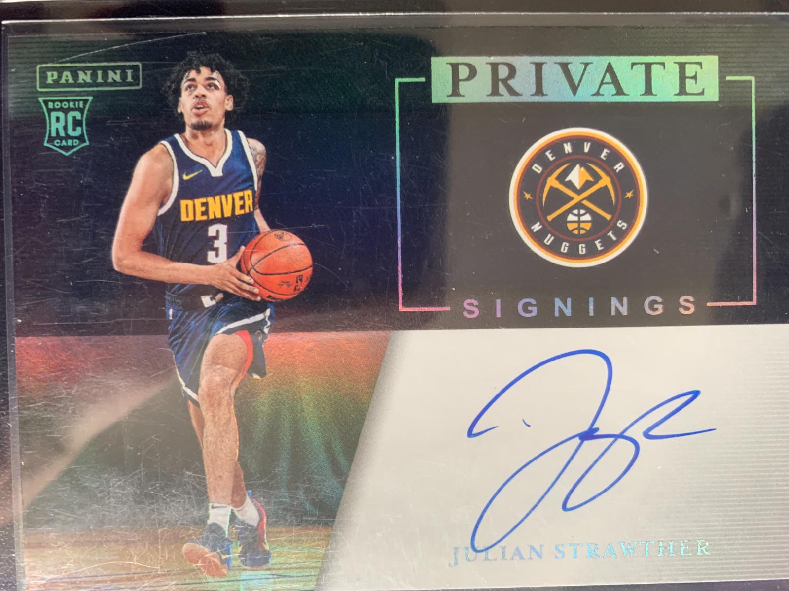 Julian Stawther #PS-STW Basketball Cards 2023 Panini Hoops Private Signings