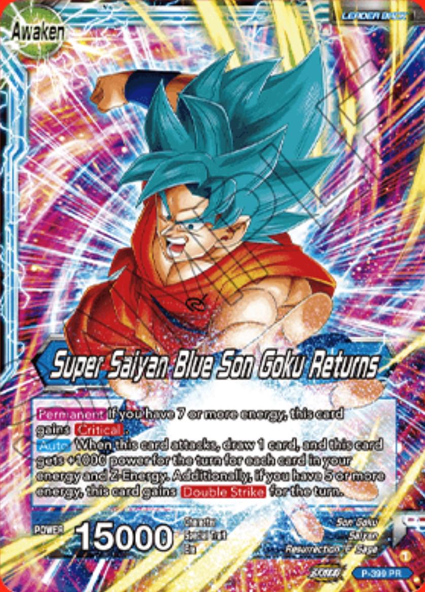 Son Goku // Super Saiyan Blue Son Goku Returns P-399 Dragon Ball Fusion World Promos