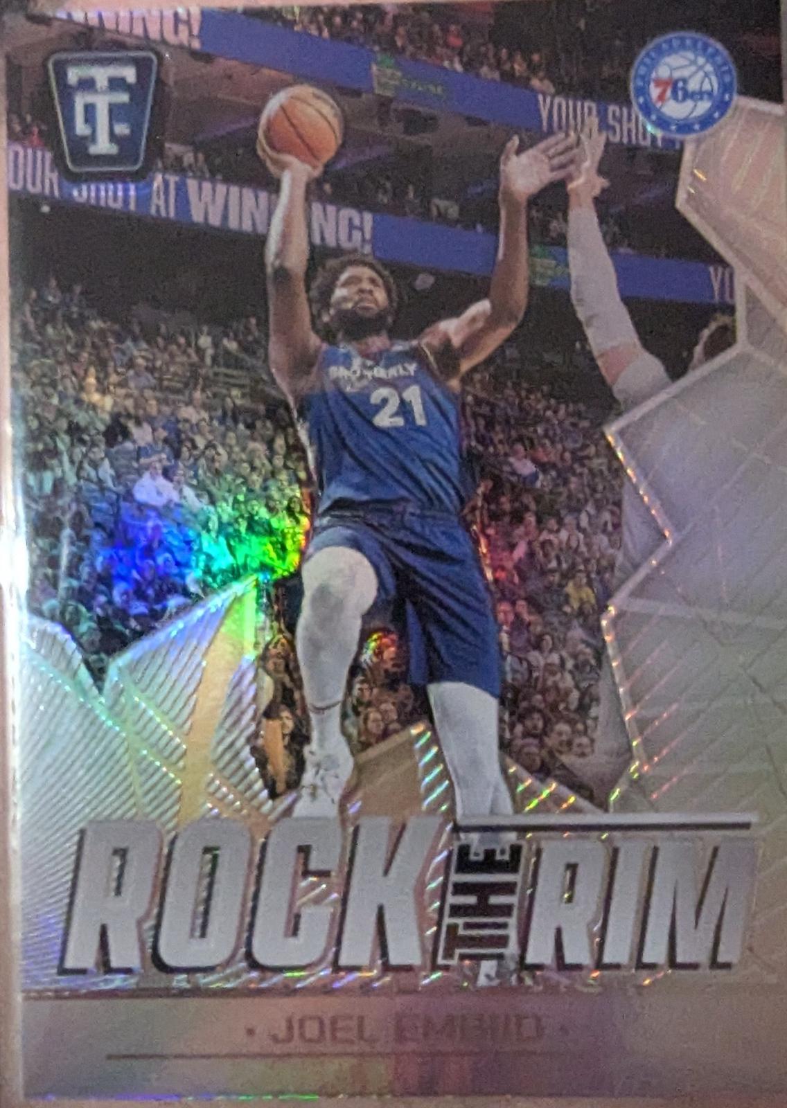 Joel Embiid #8 Basketball Cards 2024 Panini Totally Certified Rock the Rim