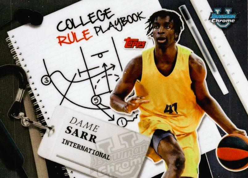 Dame Sarr #CRP-18 2024-25 Bowman University Chrome Basketball College Rule Playbook