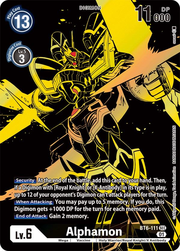 Alphamon [Xros Encounter Ghost Rare] #BT6-111 Prices | Digimon Double  Diamond | Digimon Cards