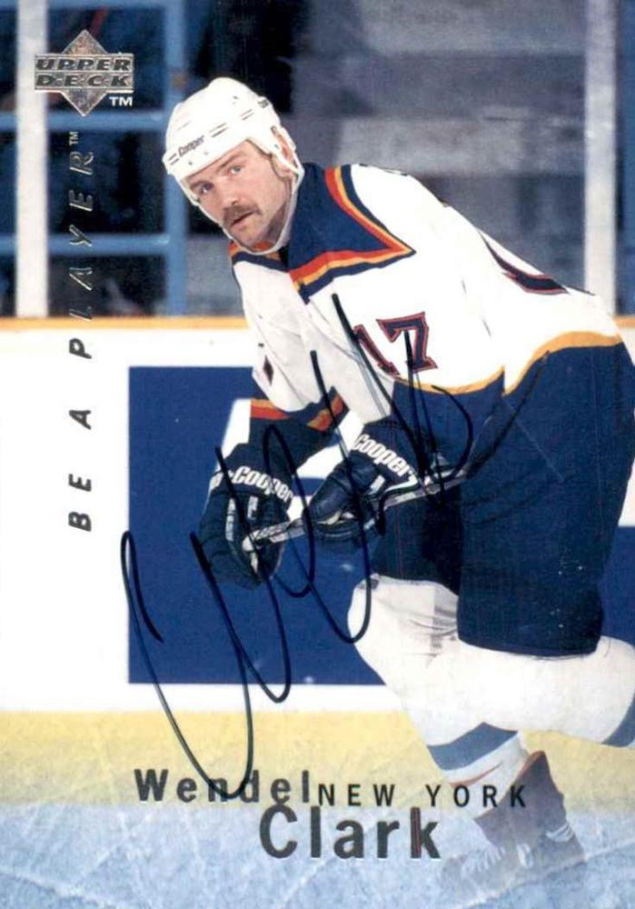 Wendel Clark #S55 1995 Upper Deck Be A Player Autographs Hockey