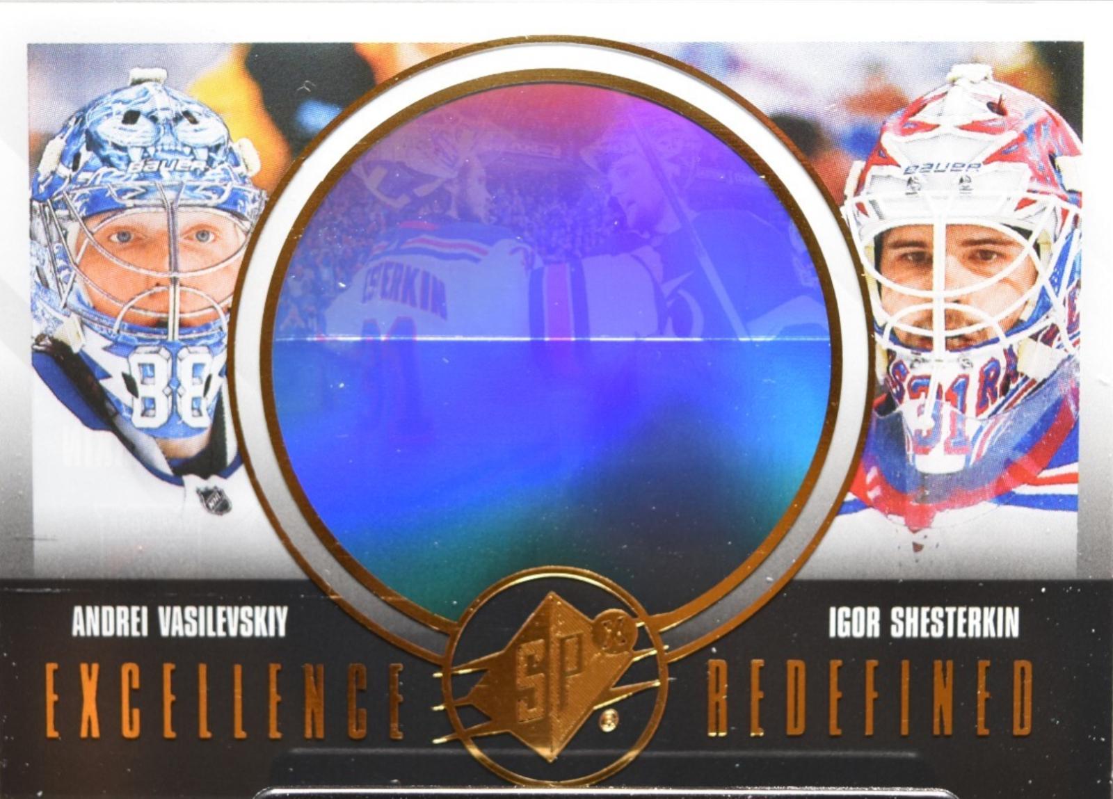 Andrei Vasilevskiy / Igor Shesterkin #EX-2 Hockey Cards 2024 SPx Excellence Redefined