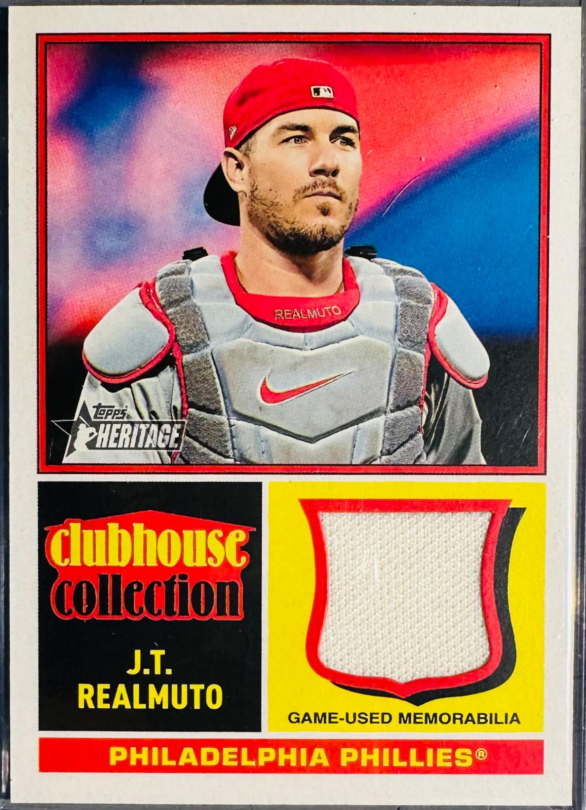 J.t. Realmuto #CCR-JRE Baseball Cards 2025 Topps Heritage Clubhouse Collection Relic
