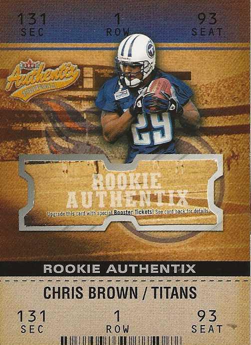 Chris Brown #127 2003 Fleer Authentix Football