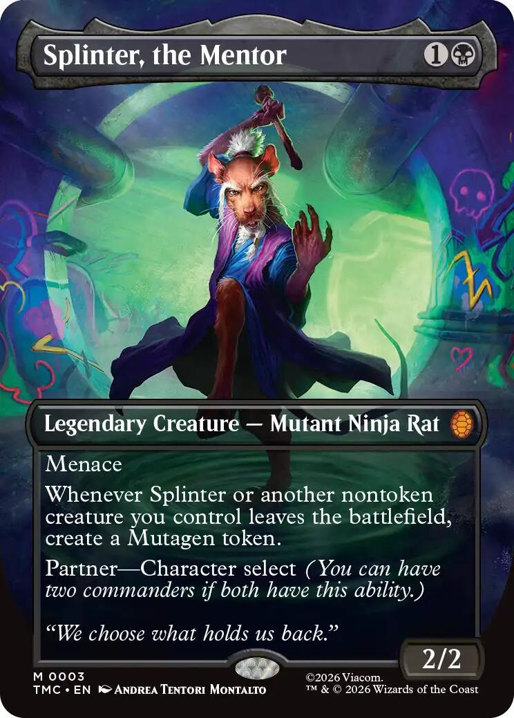 サージ・Foil 導き手、スプリンター/Splinter, the Mentor Splinter, the Mentor [Borderless] #3 Prices | Magic Teenage Mutant