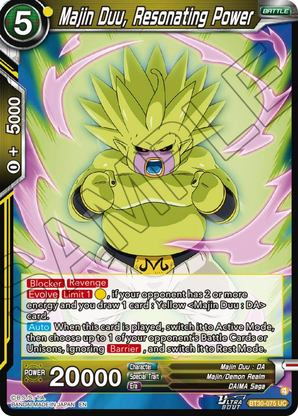 Majin Duu, Resonating Power [Foil] BT30-075