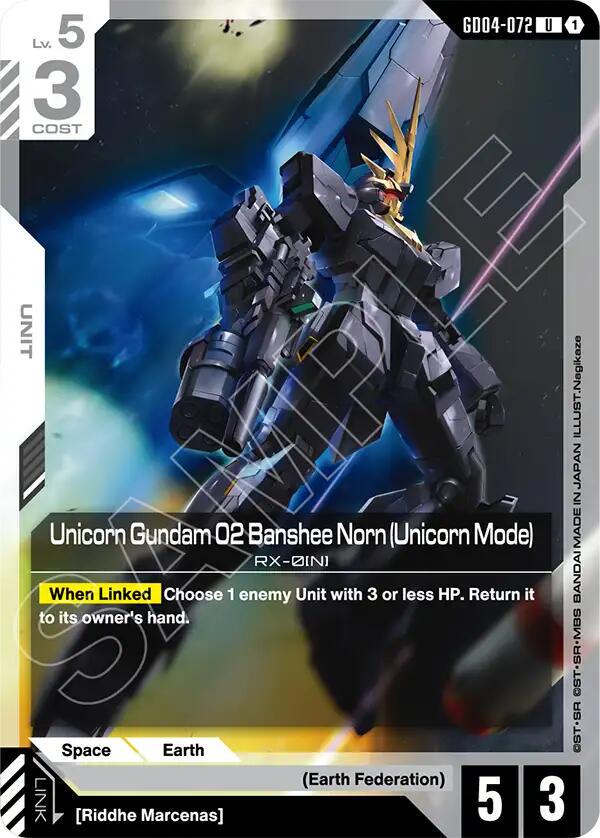 Unicorn Gundam 02 Banshee Norn: Unicorn Mode #GD04-072 Prices