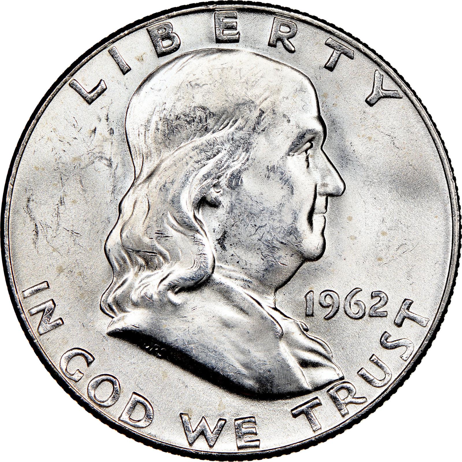 1962 D Coins Franklin Half Dollar