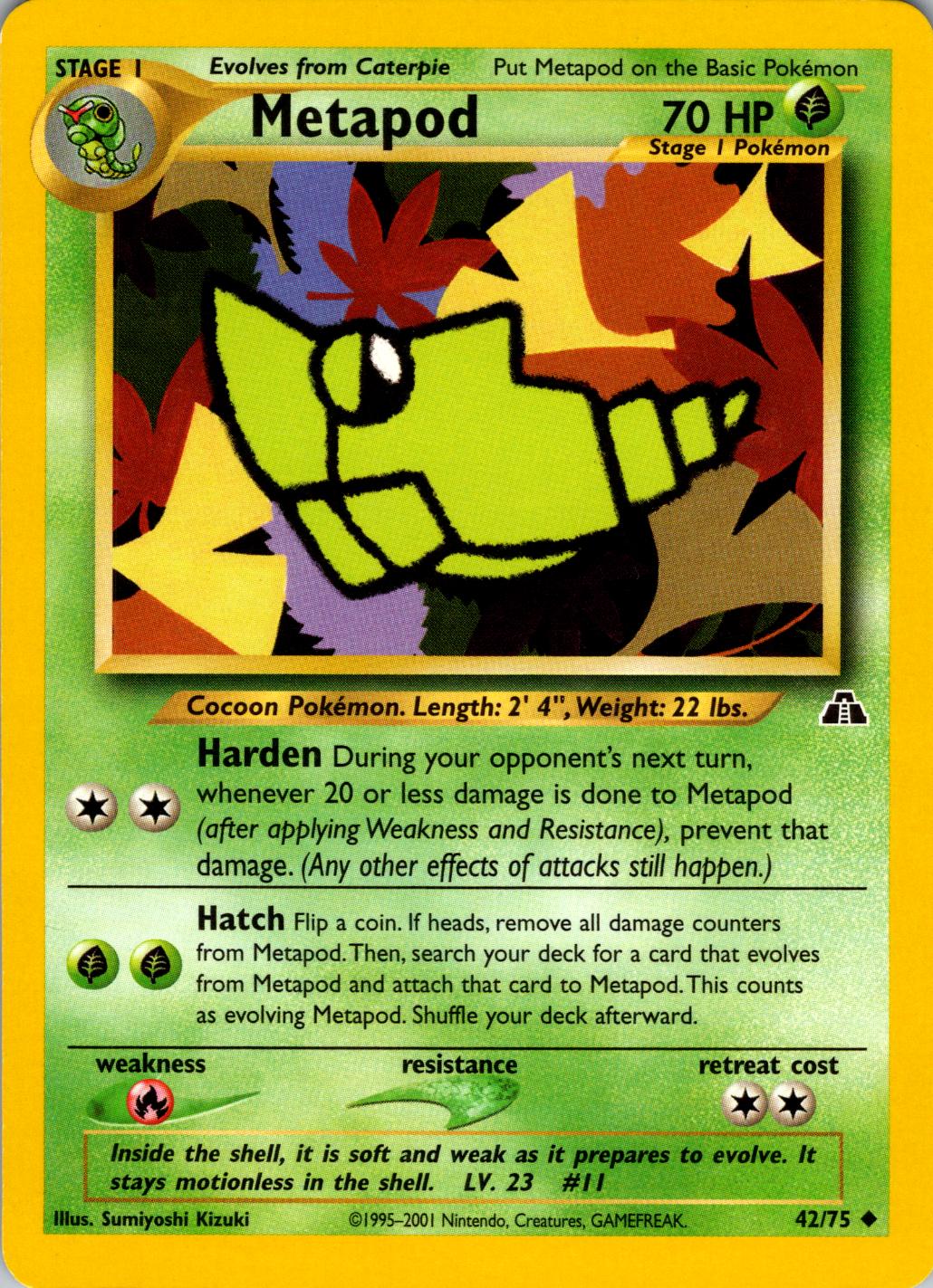 Metapod #42 Pokemon Neo Discovery