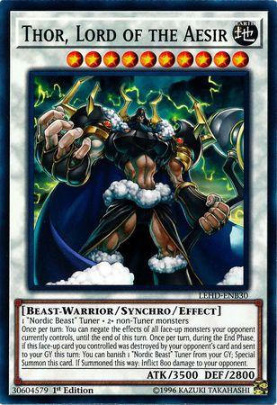 Thor, Lord of the Aesir LEHD-ENB30 YuGiOh Legendary Hero Decks