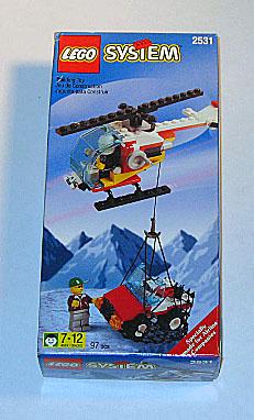 Rescue Helicopter and Jeep #2531 LEGO Town