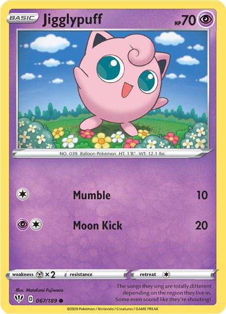 Jigglypuff #67 Pokemon Darkness Ablaze