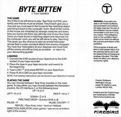 Full Cover Back | Byte Bitten ZX Spectrum