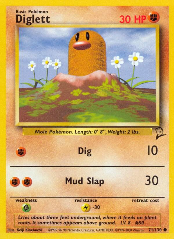 Diglett #71 Pokemon Base Set 2