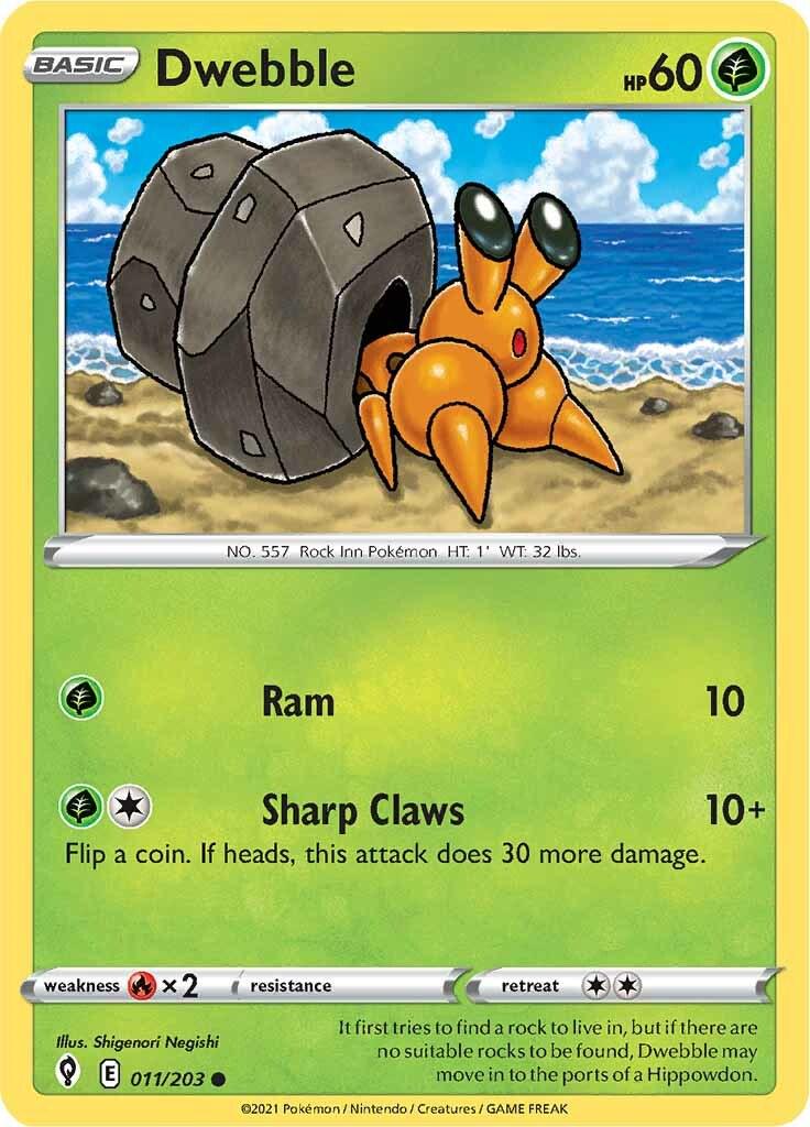 Dwebble #11 Pokemon Evolving Skies