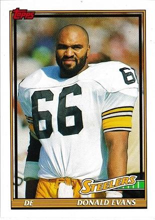 Donald Evans #308 Football Cards 1991 Topps