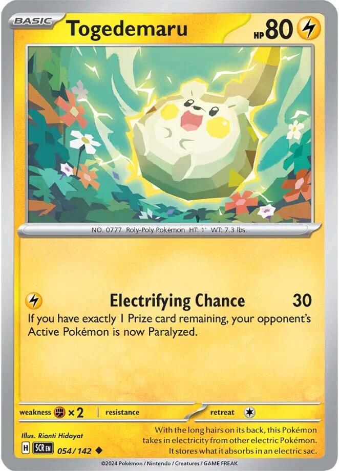 Togedemaru #54 Pokemon Stellar Crown