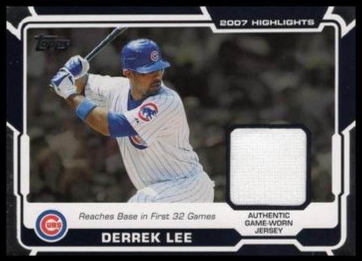 Derek Lee #HR-DL Baseball Cards 2008 Topps Highlights Relics