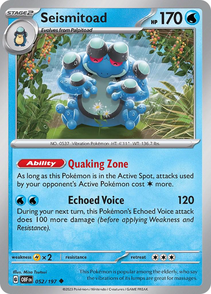 Seismitoad #52 Pokemon Obsidian Flames