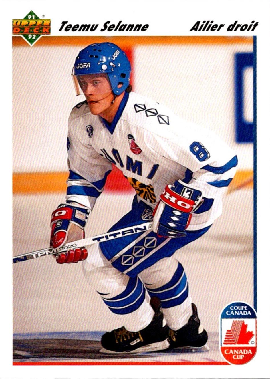 Teemu Selanne #21 1991 Upper Deck French Hockey