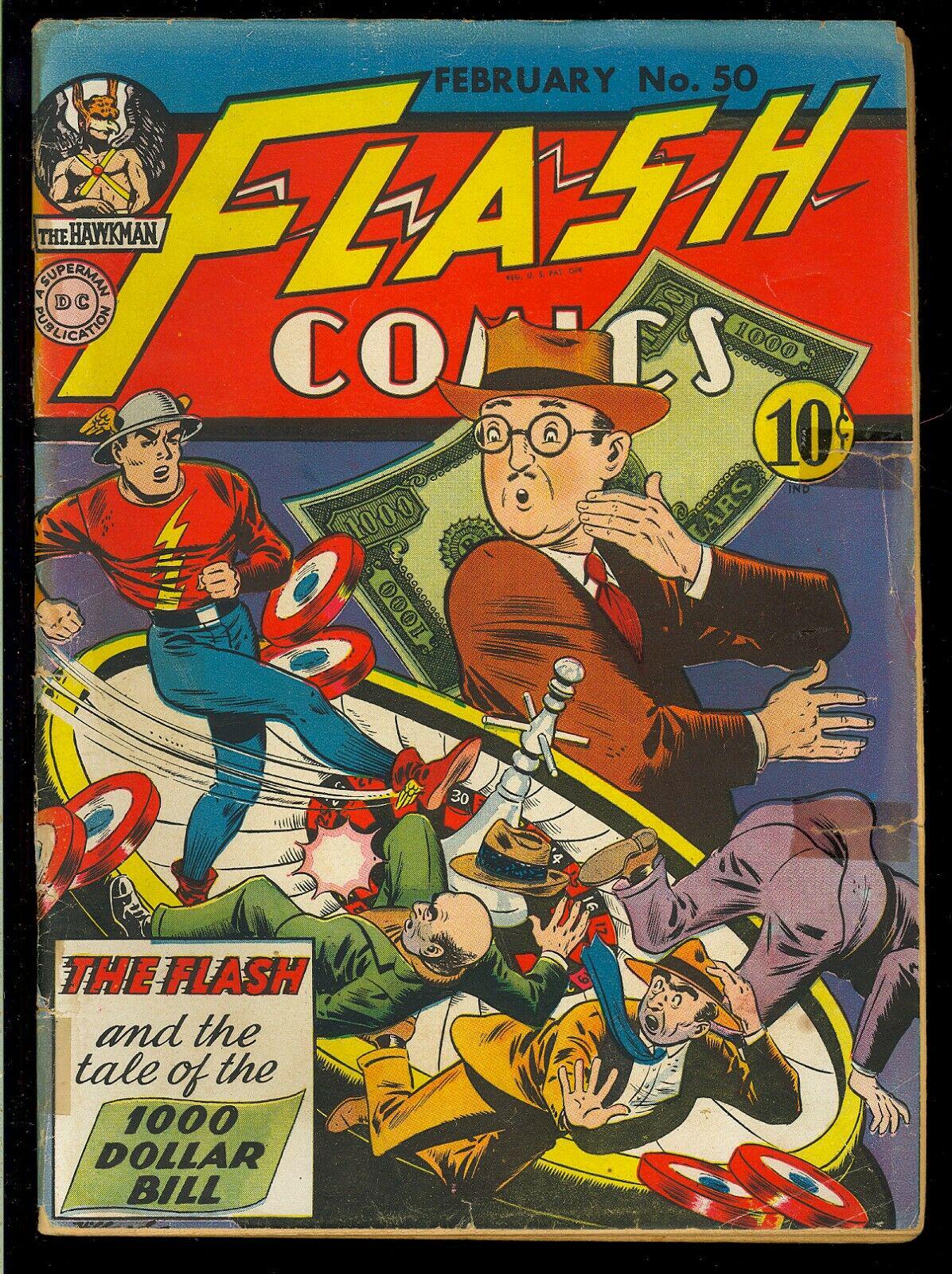 Flash Comics #50 (1944) Comic Books Flash Comics
