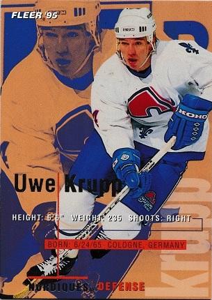 Uwe Krupp #179 Hockey Cards 1994 Fleer