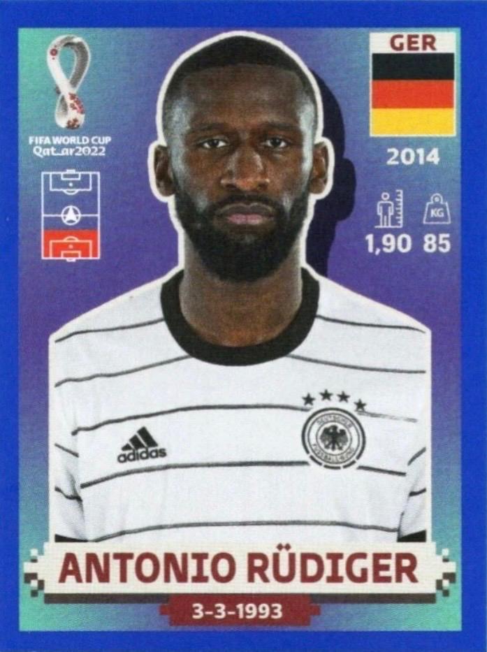 Antonio Rudiger [Blue] #GER9 Prices | 2022 Panini World Cup Qatar ...