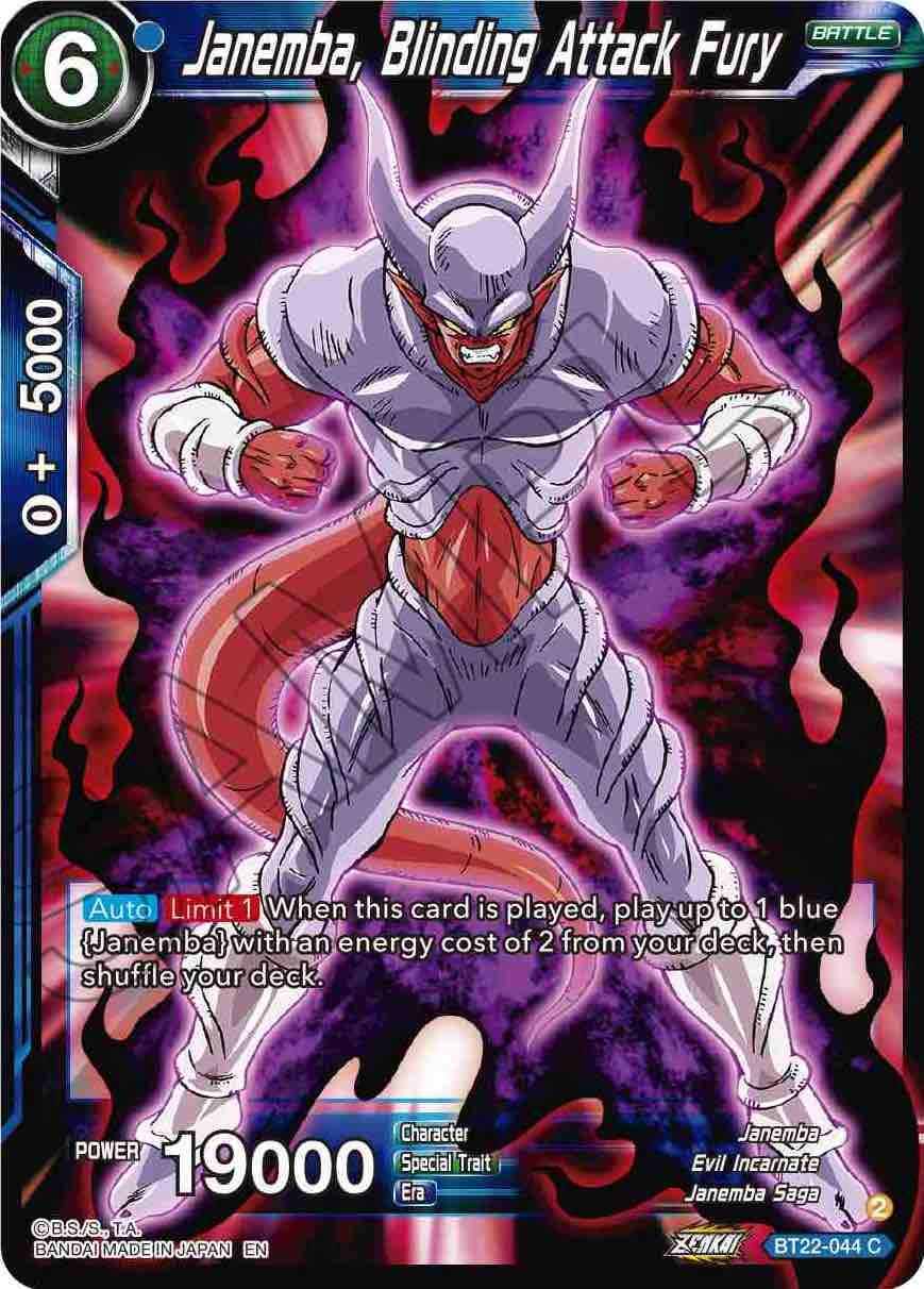 Janemba, Blinding Attack Fury BT22-044 Dragon Ball Super Critical Blow