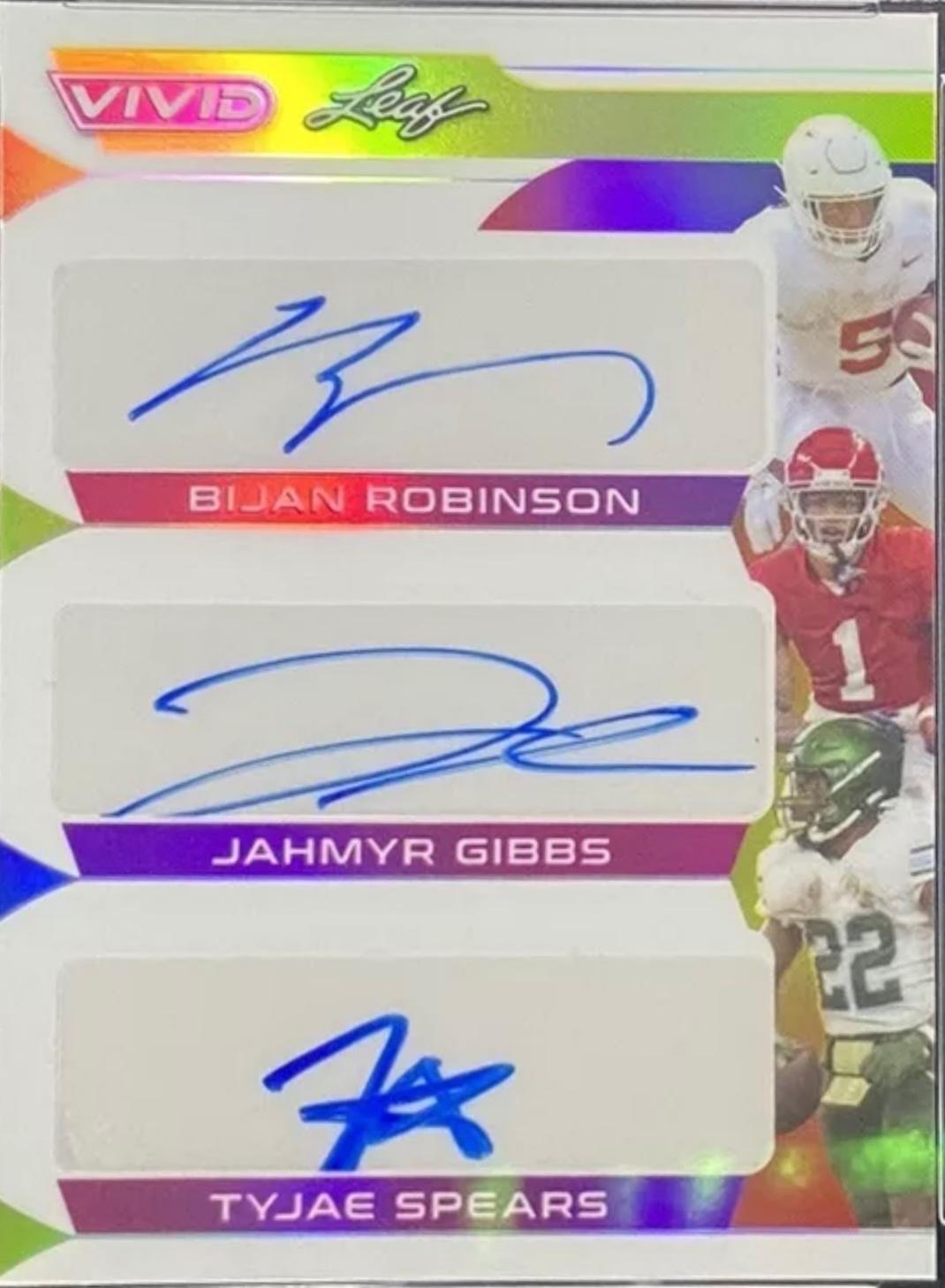 Bijan Robinson, Jahmyr Gibbs, Tyjae Spears [Prismatic Navy Blue] #CT-19